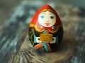 Russian traditional Doll. Homemade wooden russian art