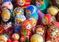 Russian traditional doll souvenirs at the fair Royalty Free Stock Photo