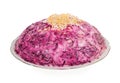 Russian traditional herring salad Royalty Free Stock Photo