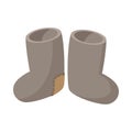 Russian traditional winter felt boots icon