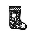 Russian traditional winter felt boots icon