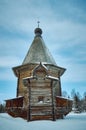 Russian Traditional wooden church Royalty Free Stock Photo