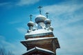 Russian Traditional wooden church Royalty Free Stock Photo