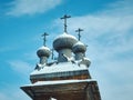 Russian Traditional wooden church Royalty Free Stock Photo