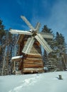 Russian Traditional wooden mill Royalty Free Stock Photo