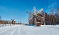 Russian Traditional wooden mill Royalty Free Stock Photo