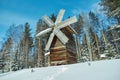 Russian Traditional wooden mill Royalty Free Stock Photo