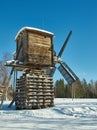 Russian Traditional wooden mill Royalty Free Stock Photo