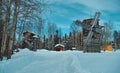 Russian Traditional wooden mill Royalty Free Stock Photo