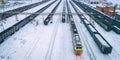 Russian train winter