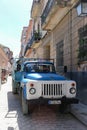 Russian truck on the street, Cuba, Havana
