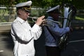 Russian Trumpeter at the Catherine Palace, near Petersburg, Russia Royalty Free Stock Photo