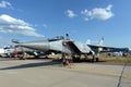 Russian two-seat supersonic high-altitude all-weather interceptor aircraft MiG-31BM Foxhound at the MAKS-2021 air show