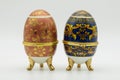 Russian typical decorated eggs Royalty Free Stock Photo