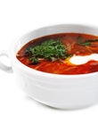 Russian and Ukrainian Cuisine - Soup Solyanka Royalty Free Stock Photo