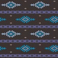 Russian, ukrainian and scandinavian national knit pattern, seamless vector illustration