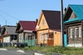 Village street in summer. Village of Visim, Sverdlovsk region, Russia