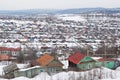 Russian village in winter