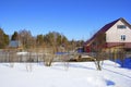 Russian village in winter