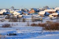 Russian village in winter. Village of Visim, Sverdlovsk region, Russia Royalty Free Stock Photo