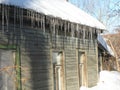 Russian village. Wooden houses.