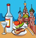 Russian vodka Royalty Free Stock Photo