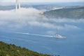Russian wapship passes Bosphorus to Aegean Sea