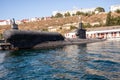 Russian warship in the Bay, Sevastopol, Crimea Royalty Free Stock Photo