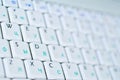 Russian white keyboard Royalty Free Stock Photo