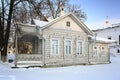 Russian winter cotage traditional house