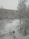 Russian winter, weather beautiful