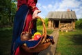 Russian woman in traditional Russian dress Royalty Free Stock Photo