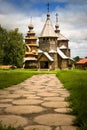 Russian wooden church Royalty Free Stock Photo