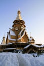 Russian wooden church Royalty Free Stock Photo