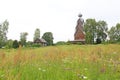 Russian wooden church. Russia, summer Royalty Free Stock Photo