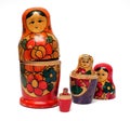 Russian wooden dolls set - Royalty Free Stock Photo
