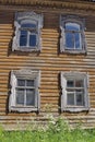 Russian wooden house facade Royalty Free Stock Photo