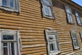 Russian wooden house facade Royalty Free Stock Photo