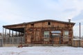 A Russian wooden police station