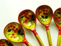 Russian wooden spoons Royalty Free Stock Photo