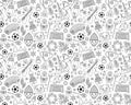 Russian World cup soccer football championship 2018 seamless background pattern Royalty Free Stock Photo