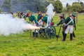 Russo Prussian Artillery, Napoleonic Wars. Royalty Free Stock Photo