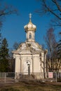 RussRussia. April 17, 2021. The Church of the Holy Trinity in Old Peterhof.