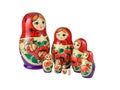 Russsian nested dolls set on a white background Royalty Free Stock Photo