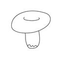 Russula mushroom in doodle style