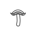 Russula mushroom line icon