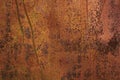 Rust background. Rusty texture. Old metal surface. Orange brown grunge background. Royalty Free Stock Photo