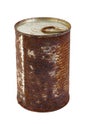 Rust cans at on white background Royalty Free Stock Photo