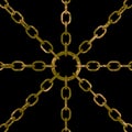 Rust chain chaining ring at eight directions Royalty Free Stock Photo