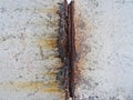 Rust and corrosion at weld joint